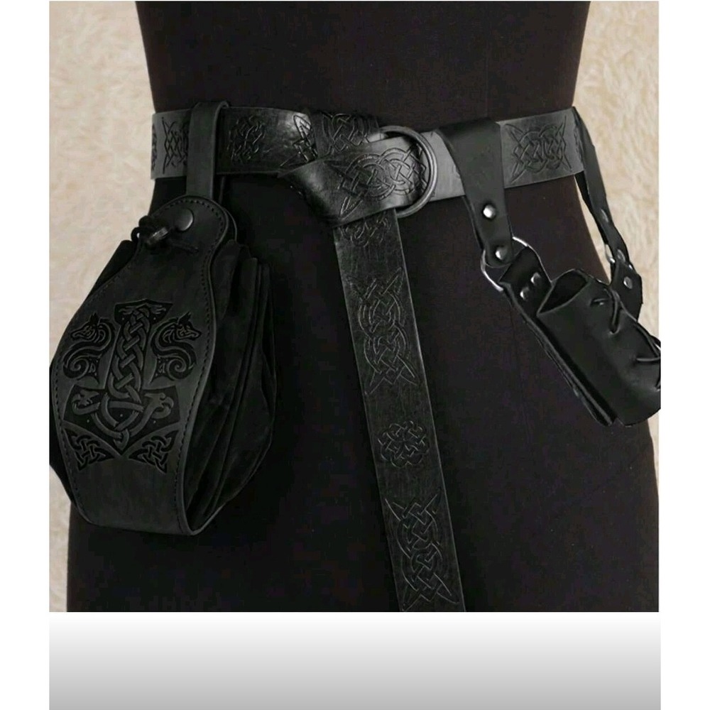Medieval Renaissance Viking Belt Holster Pouch Sword Frog‎ Costume Cosplay